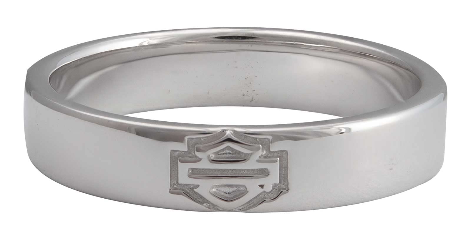 Harley-Davidson Women's Sterling Silver Bar & Shield Cirque Crystal Band Ring - Elegant Jewelry for Bikers, Motorcycle Enthusiasts & Fashion Lovers - Perfect for Everyday Wear, Special Occasions & Gift Giving