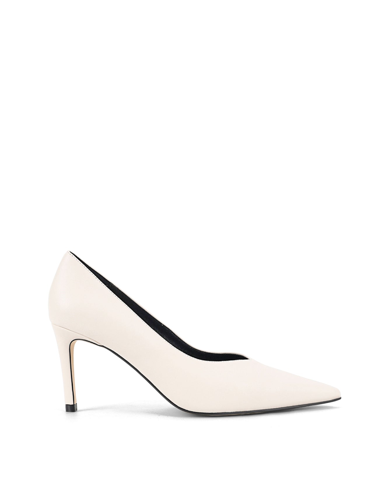 Zulu Full Pumps - Chalk White Leather Women's Shoes | Comfortable & Stylish for Work, Parties & Everyday Wear