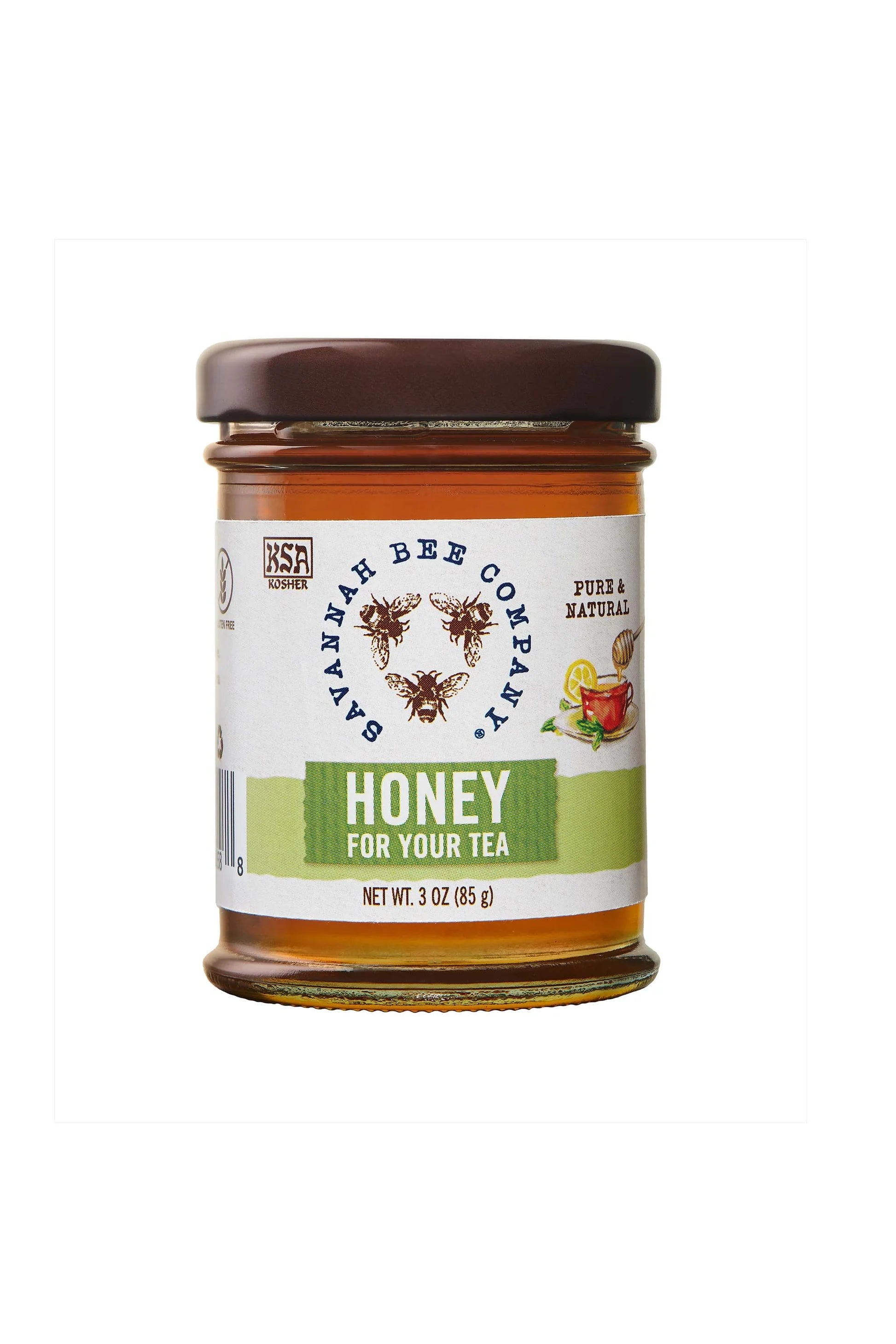 Organic Raw Honey for Tea - 3oz (85g) | Pure, Natural & Unfiltered | Perfect for Tea, Coffee, Toast & Baking | Gluten-Free & Non-GMO