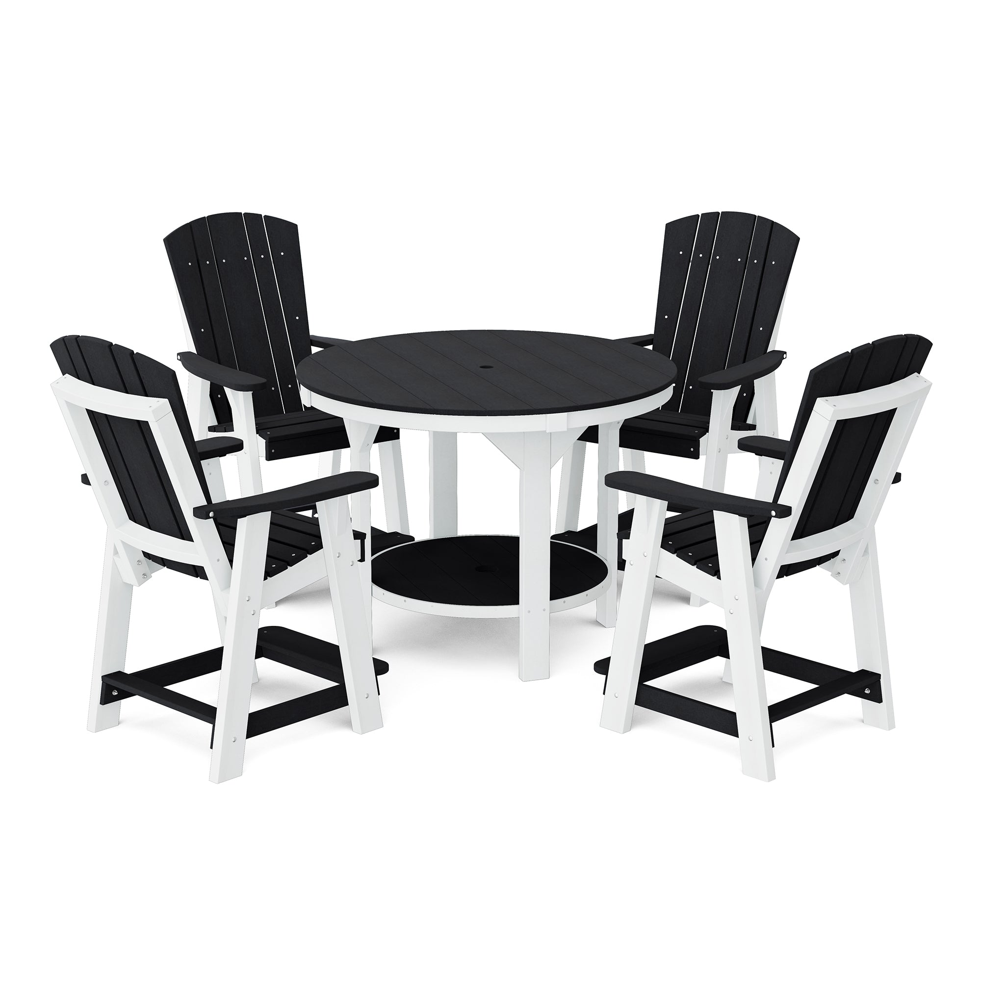 Heritage 5-Piece 48-Inch Pub Counter Height Dining Set - Perfect for Kitchen Islands, Breakfast Bars & Small Space Entertaining