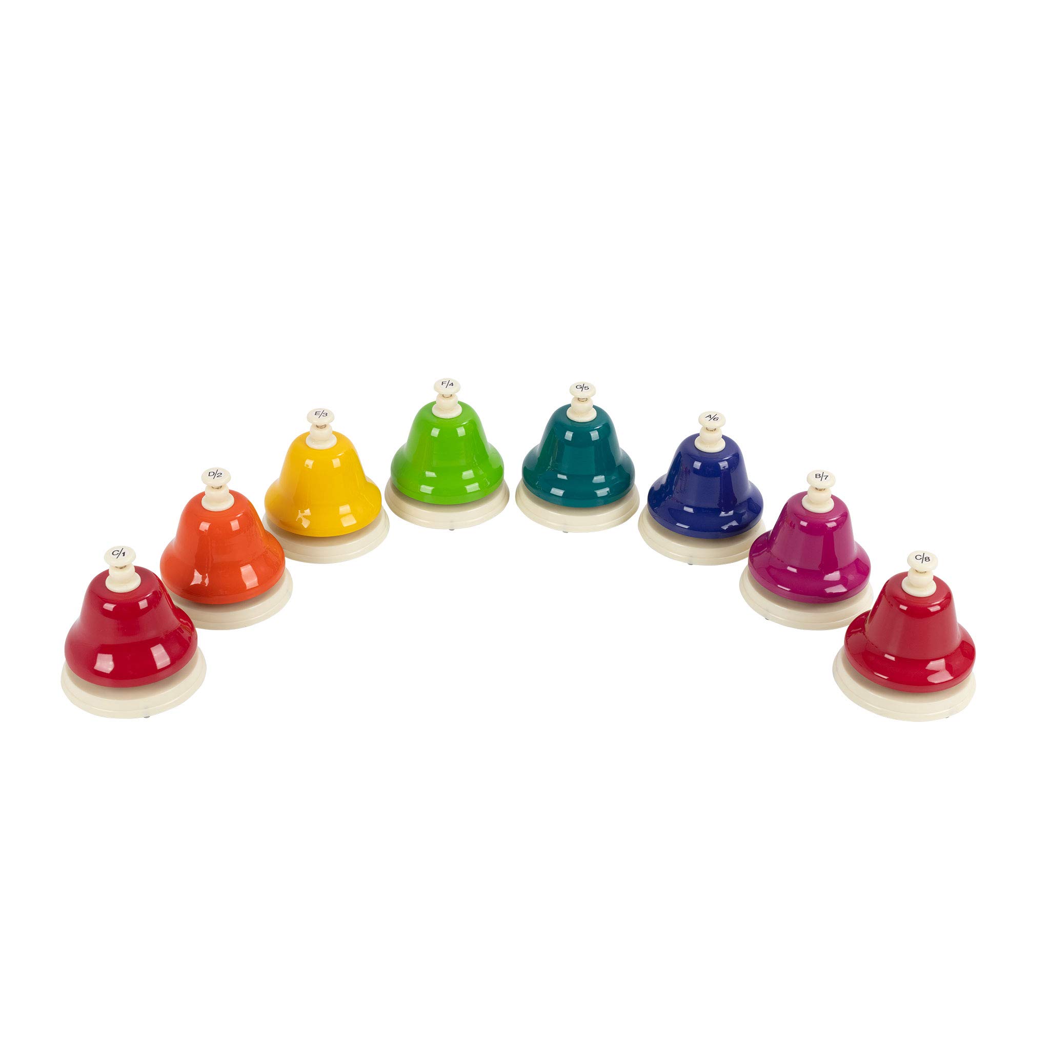 Colorful Desk Bells Set of 8 for Office & Classroom Use