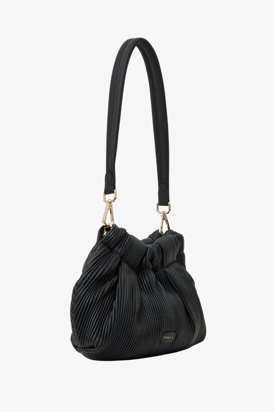 Alexis Pleated Shoulder Bag for Women - Elegant Black Crossbody Purse for Work, Travel & Everyday Use