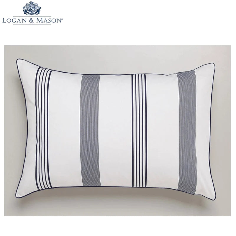 Luxury Bronson White Quilt Cover Set - King Size Bedding by Logan & Mason - Soft Breathable Cotton Quilt Cover for Cozy Bedroom & Guest Room Decor