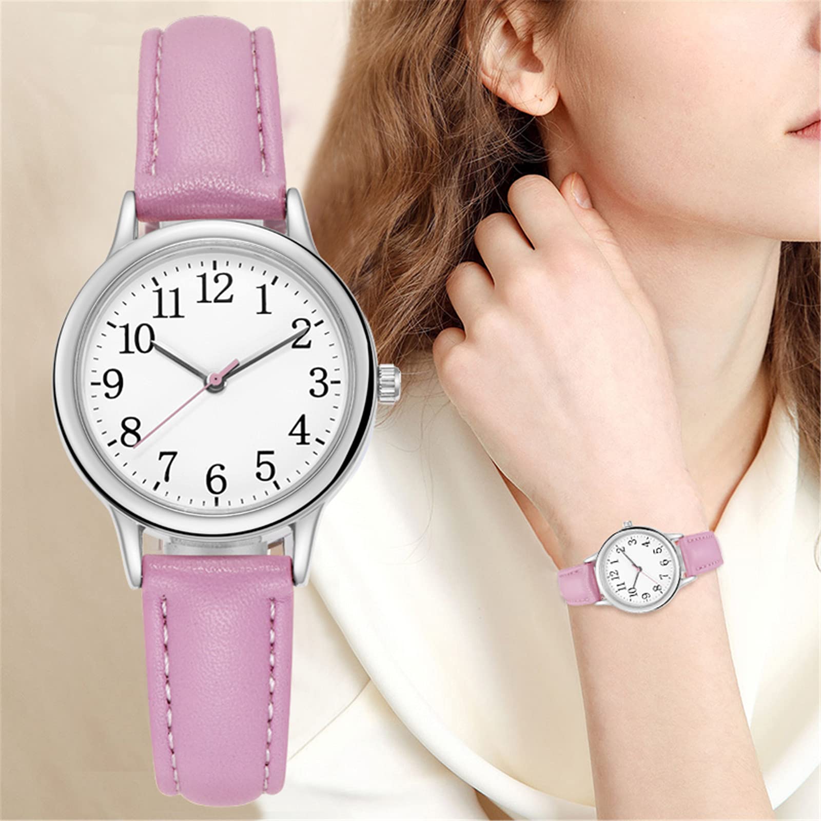 Elegant White and Gold Quartz Watch for Women - Minimalist Leather Strap Fashion Timepiece - Perfect for Casual Wear, Office, and Special Occasions