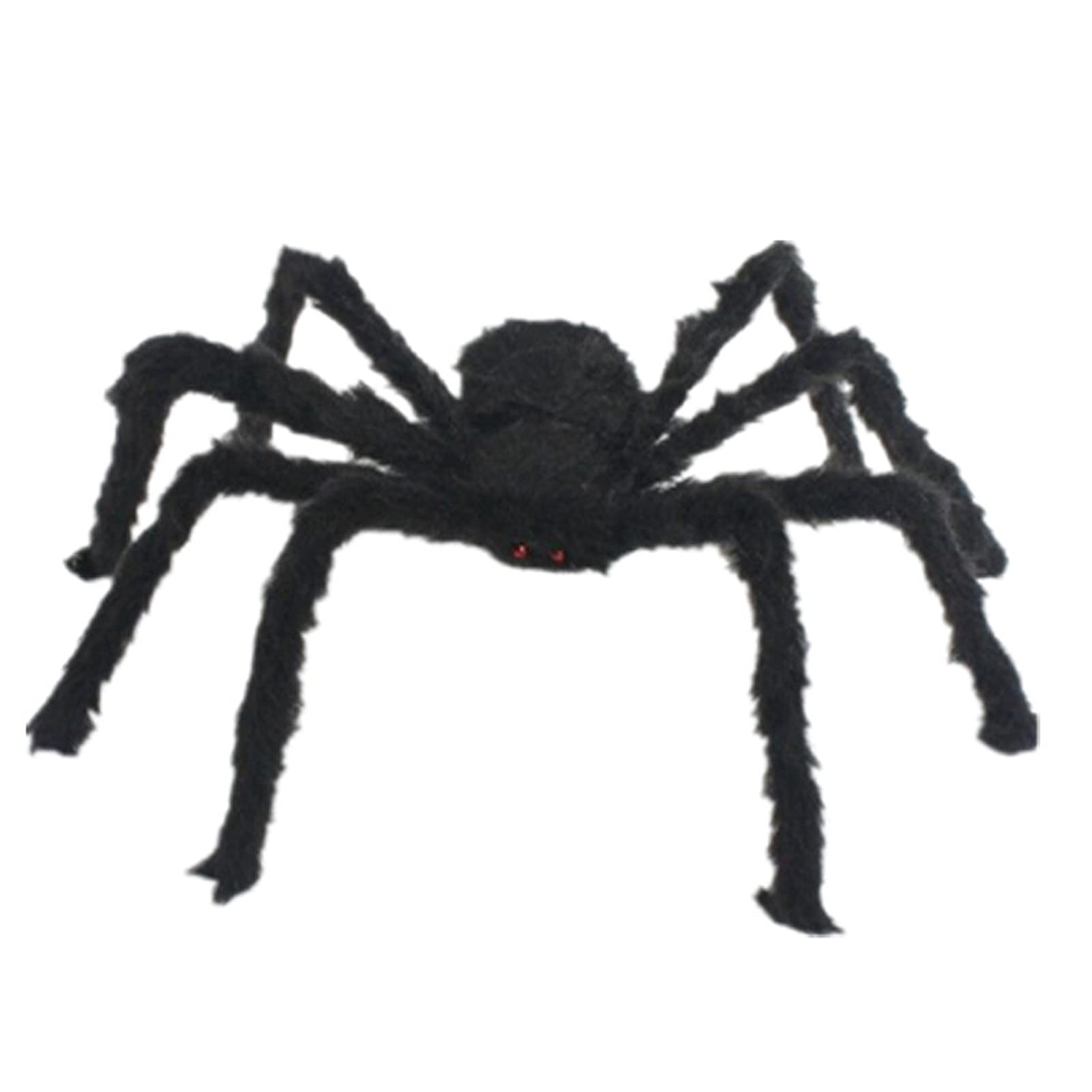 Realistic Black Spider Decor with Vivid Red Eyes - Easy-to-Use Halloween & Christmas Spider Prop for Home, Party, and Outdoor Decorations - Perfect for Spooky Decor, Themed Parties, and Haunted House Displays