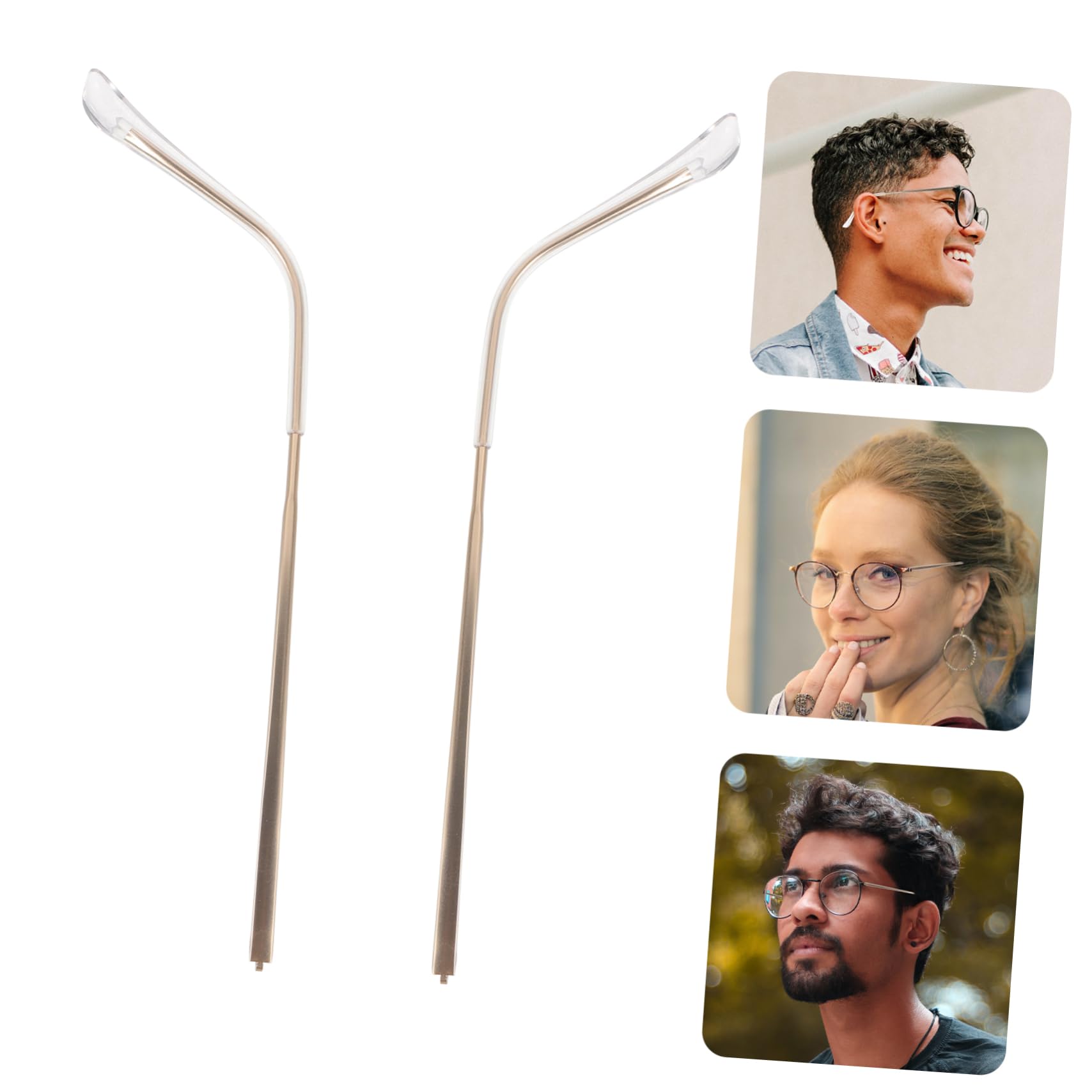 BUTIFULSIC Set of 2 Alloy Glasses Frame Temple Tips - Replacement Parts for Glasses & Sunglasses Arms - Perfect for Eyewear Repair and Comfort Enhancement at Home or Office