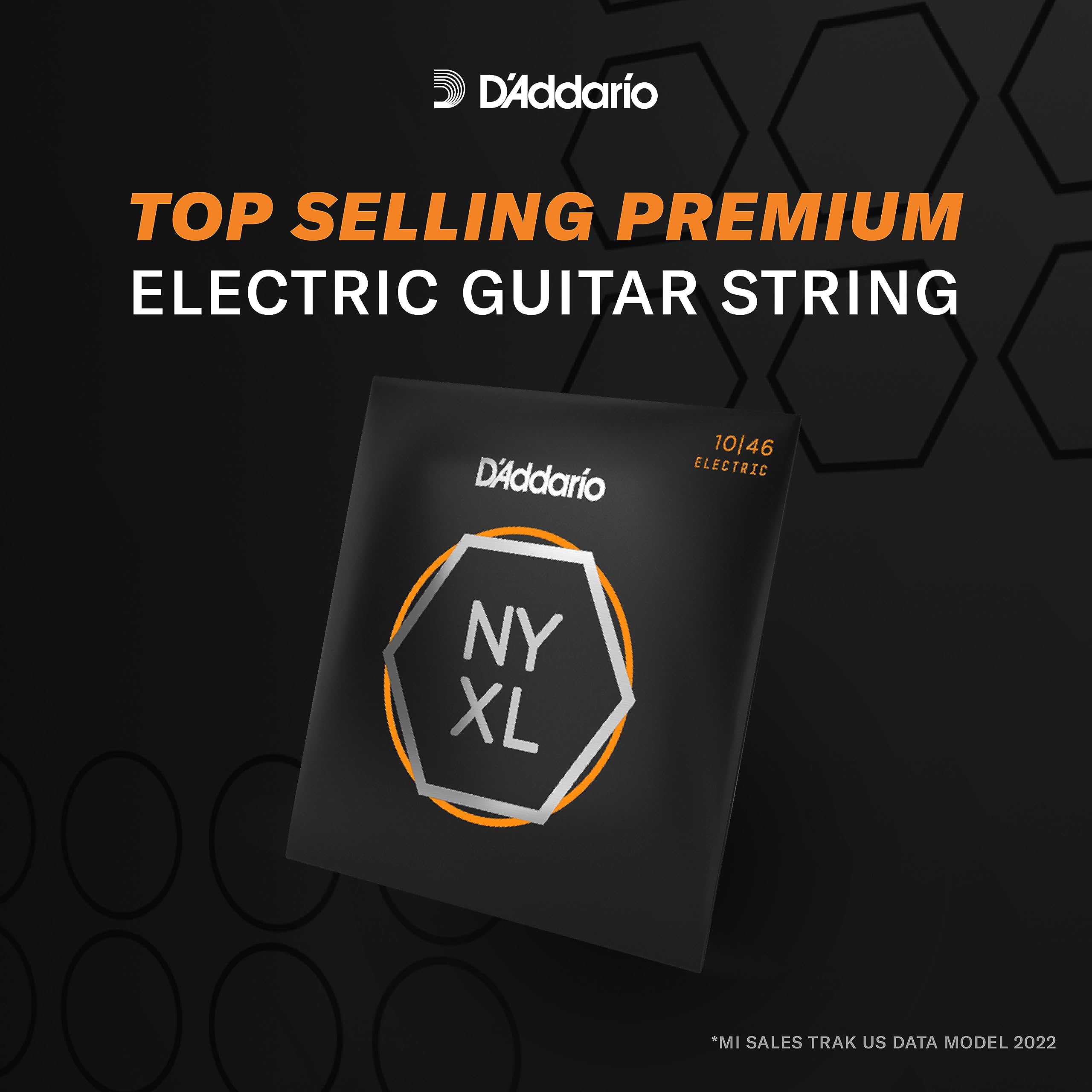 D'Addario NYXL32130 NYXL Bass Guitar Strings 6-String Set (32-130 Regular Light, Long Scale) - Unrivaled Strength, Tuning Stability & Enhanced Tone - Perfect for Professional Bassists & Studio Recording