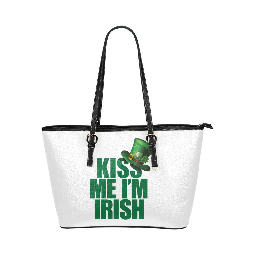 St. Patrick's Day Leather Tote Bag for Women - Stylish Shoulder Handbag with Shamrock Design | Perfect for Irish Festival, Pub Crawls & Spring Outfits