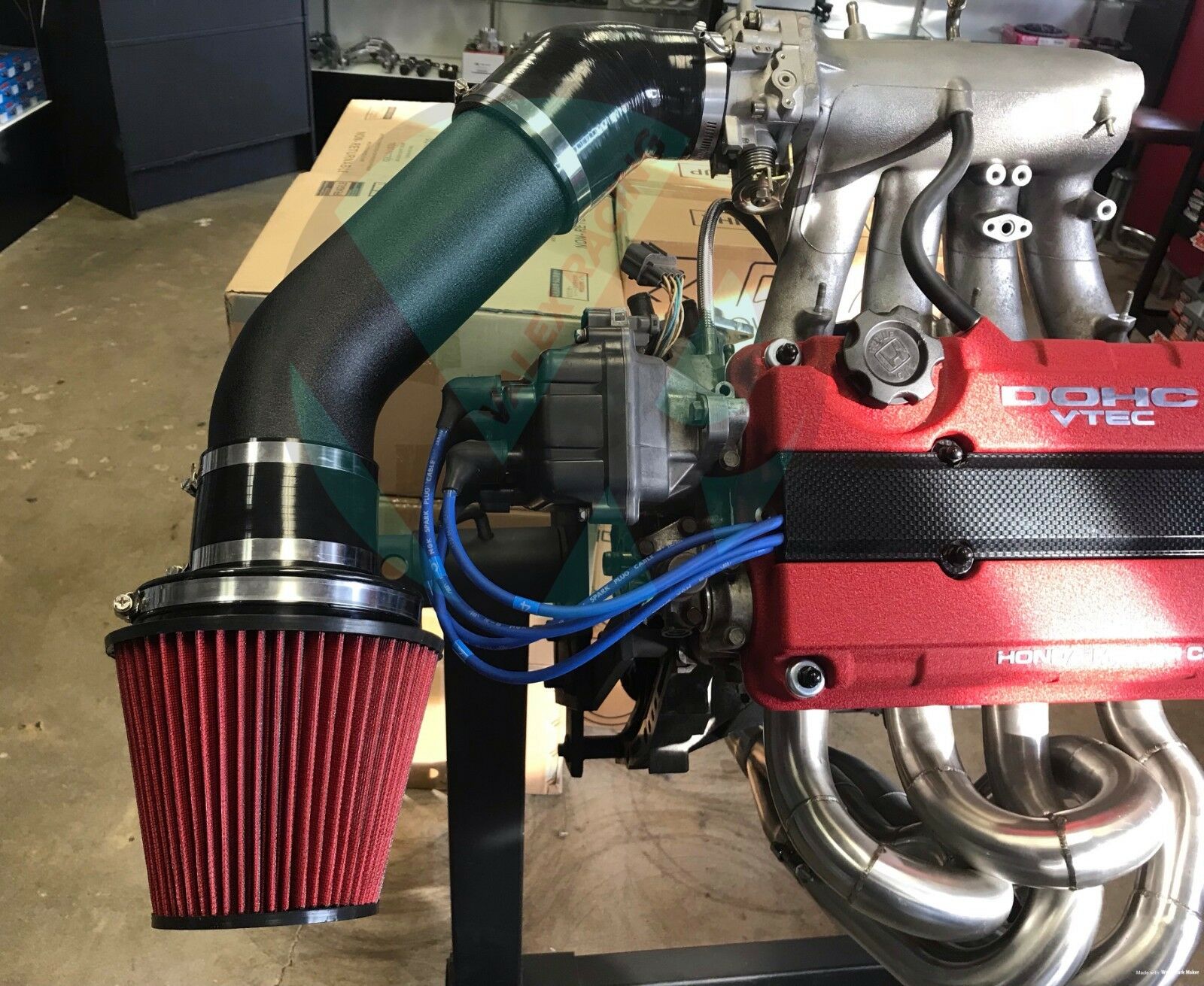 4 Inch Black High Performance Air Intake System for Honda Civic & Acura Integra (B16/B18/D16 Engines) - Cold Air Intake Upgrade for Better Acceleration & Fuel Efficiency