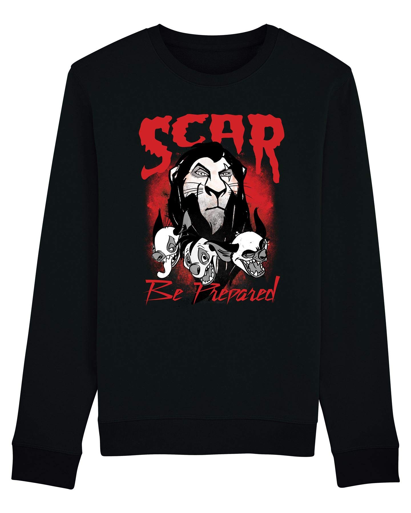 Disney The Lion King Scar 'Be Prepared' Unisex Black Sweatshirt for Adults | Movie Fan Merchandise & Casual Wear