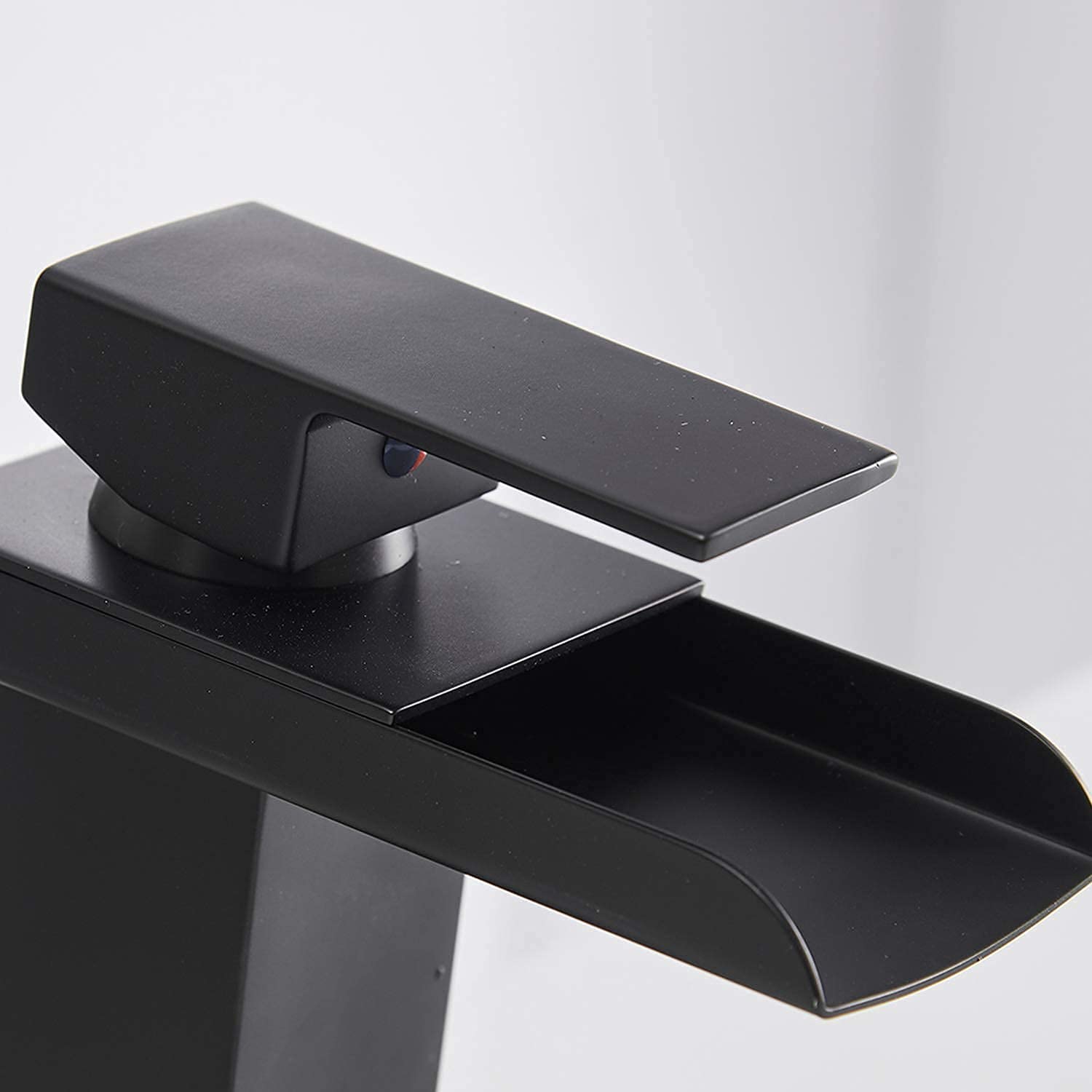 Matte Black Waterfall Bathroom Faucet with Pop Up Drain - 12 Inch Rainfall Shower Head & Handheld Spray Mixer - Wall Mounted Shower System for Modern Bathrooms (Ideal for Spa-Like Showers and Luxurious Bathroom Upgrades)