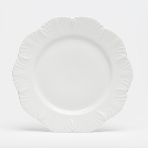Premium Ocean White Ceramic Dinner Plates - Elegant 10.5 Inch Round Plates for Fine Dining, Restaurants & Home Entertaining - Set of 6