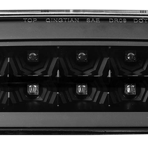 AKKON Black LED Tail Lights + 3rd Brake Light Set for 2009-2018 Dodge Ram 1500 2500 3500 - Left & Right Replacement - Enhanced Visibility & Safety for Night Driving & Towing