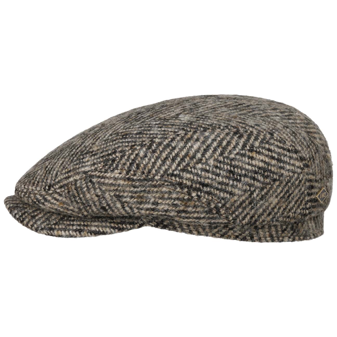 JJ Hats Men's Herringbone Virgin Wool Driver Cap - Classic Vintage Style for Outdoor Activities, Driving, and Casual Wear