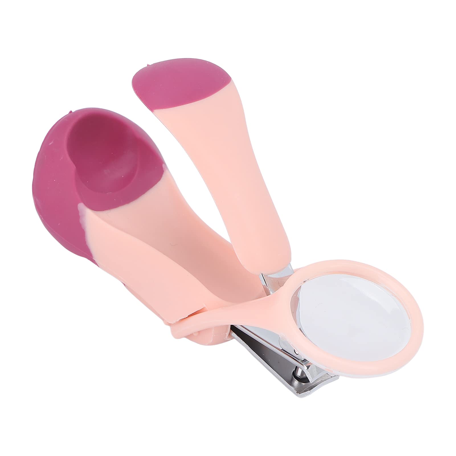 **Premium Stainless Steel Lighted Nail Clipper with Magnifying Glass - Zoom Manicure & Pedicure Tool for Babies, Elderly, Travel - Portable Lightweight Design (Pink & Rose Red) | Perfect for Home Care, Travel Grooming & Seniors with Low Vision**