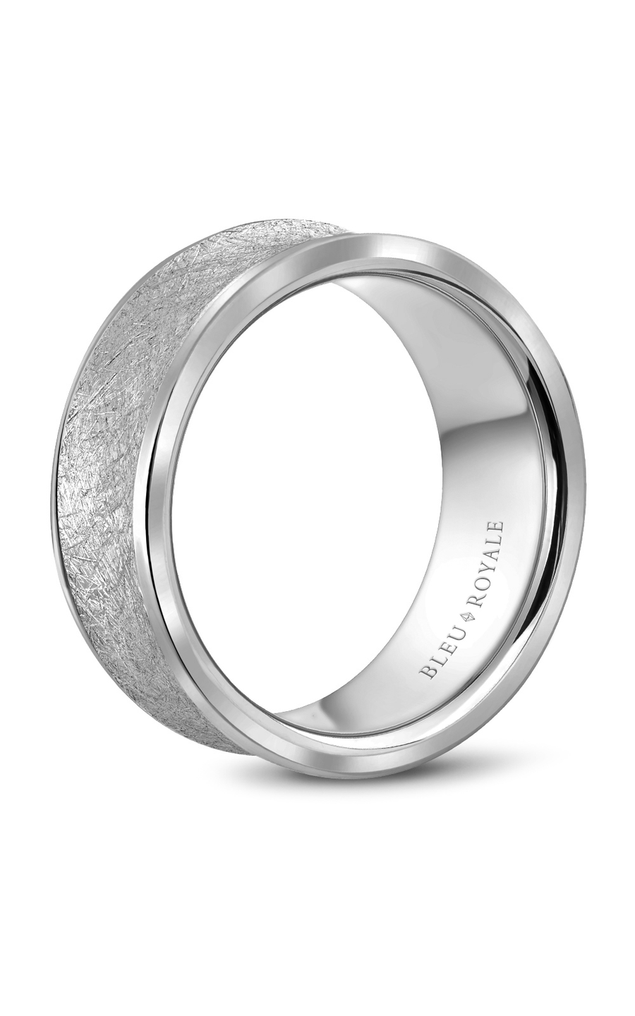 Bleu Royale Men's Wedding Band RYL 053W6 - 14K White Gold Classic Ring for Grooms & Bridal Jewelry - Perfect for Weddings, Anniversaries & Special Occasions