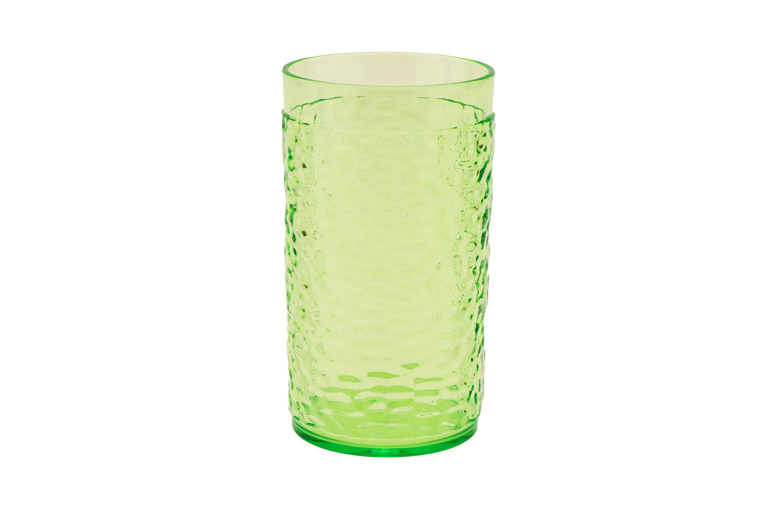G.E.T. Shatterproof Plastic Tumbler 12oz - Heavy-Duty Green Pebbled Design (12-Pack) - Perfect for Parties, Picnics, and Outdoor Events