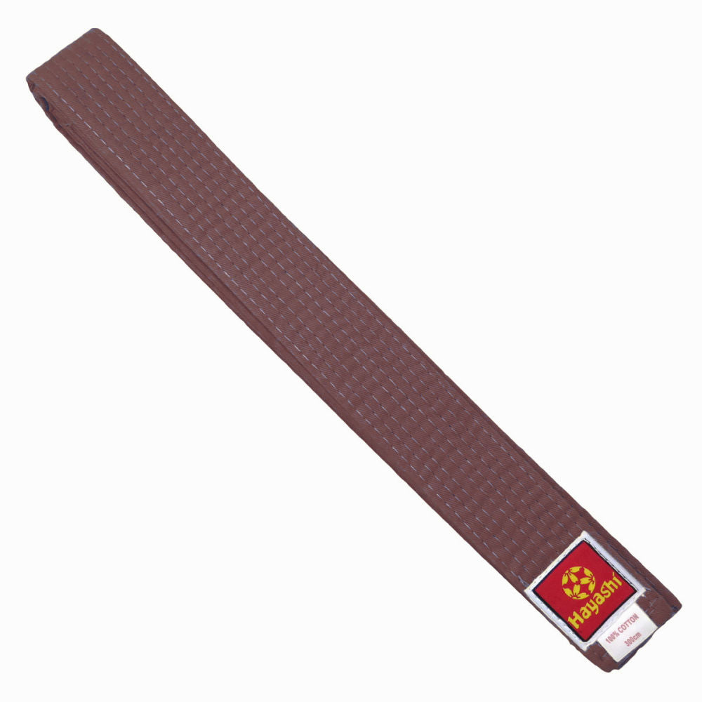 Hayashi Budo Belt - Premium Brown Martial Arts Belt (Size 050-8) - Perfect for Karate, Judo & Taekwondo Training
