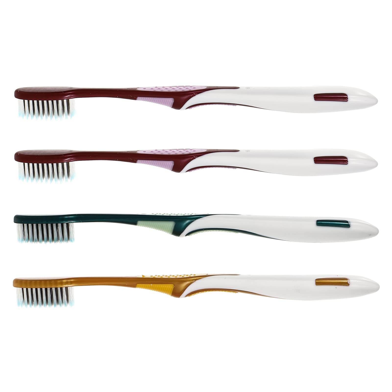 DOITOOL 4-Pack Soft Bristle Toothbrushes for Adults - High Density Bristles for Gentle Cleaning & Gum Care - Perfect for Travel, Home & Office Use