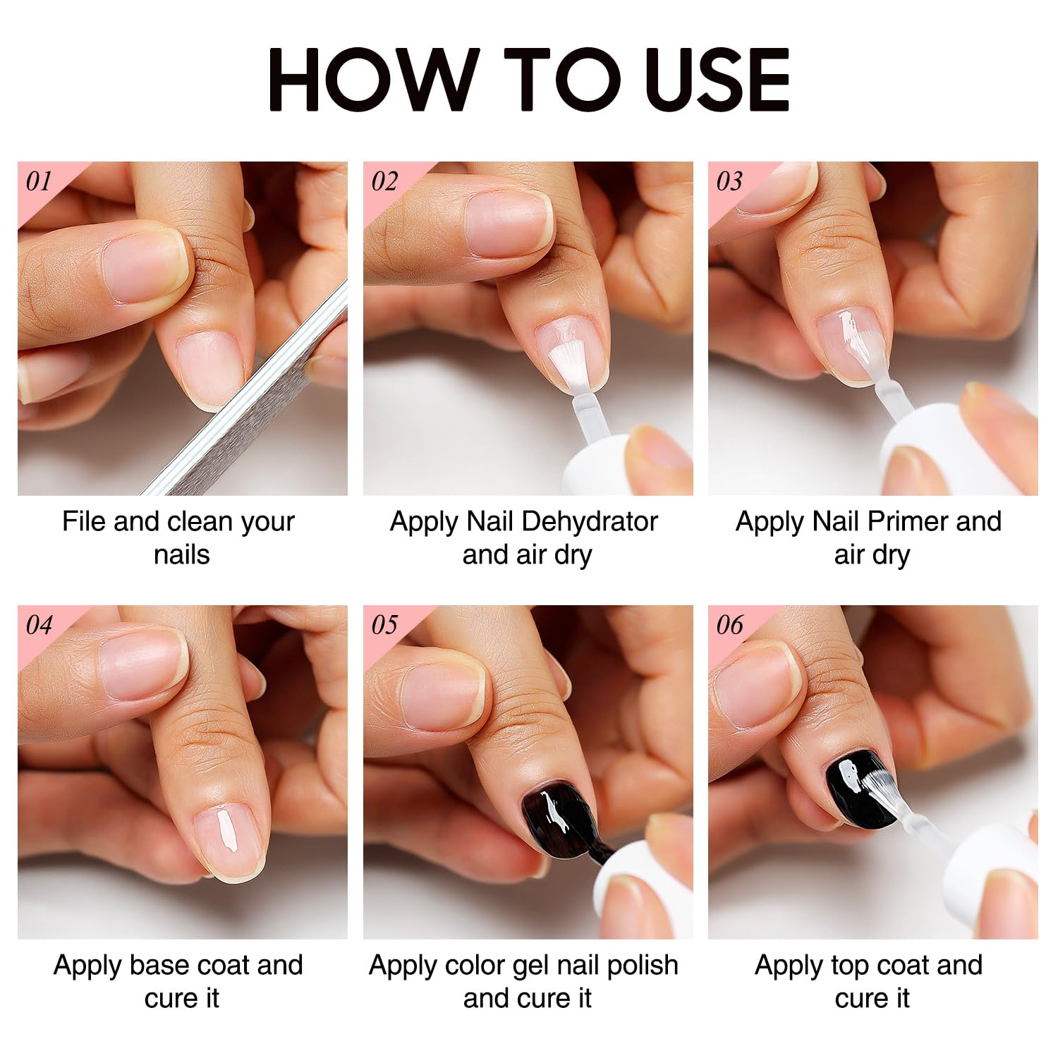 Hema Free Nail Primer & Dehydrator Kit - 2 x 15ml Cruelty-Free Vegan Nail Prep for Long-Lasting Acrylic & Gel Polish | Perfect for Salon & DIY Manicures at Home