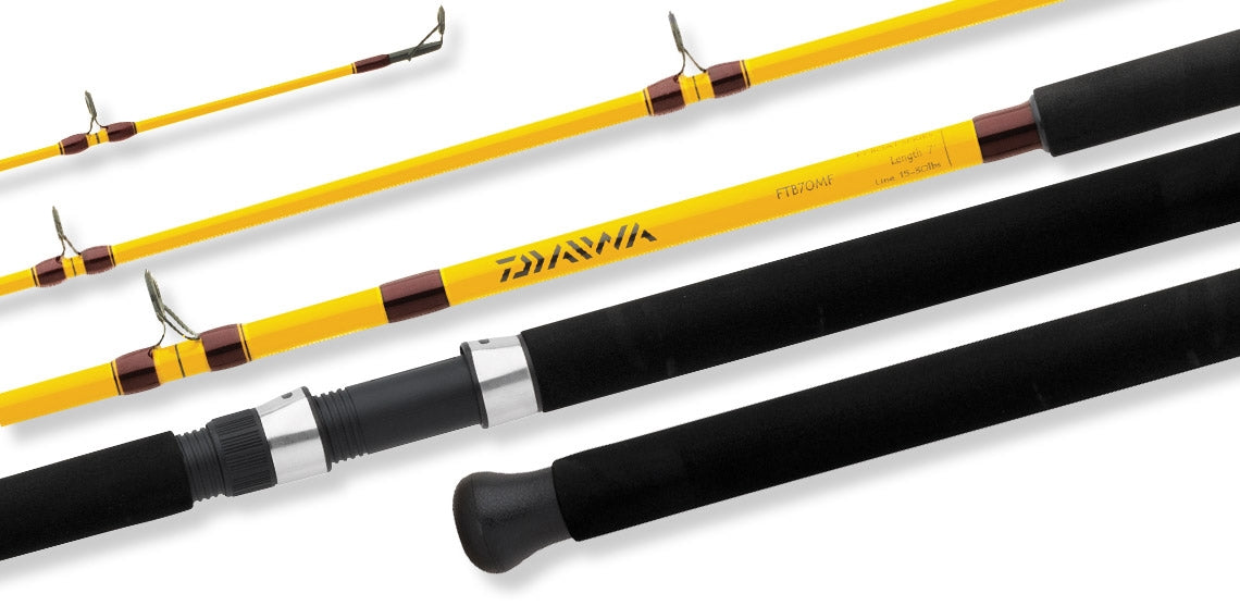 Daiwa FT Saltwater Conventional Boat Fishing Rods - Heavy Duty Offshore & Inshore Fishing for Tuna, Marlin, and More
