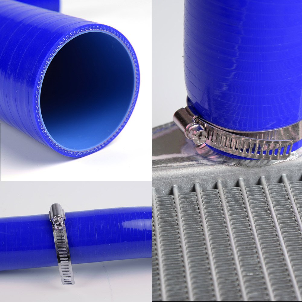 SUBARU IMPREZA WRX MK10 GRB/GH 2008-2011 Silicone Radiator Coolant Hose Kit with Clamps & Vacuum Hose Kit - Blue - Performance Upgrade for Engine Cooling System - Perfect for Racing, Daily Driving & Car Modifications