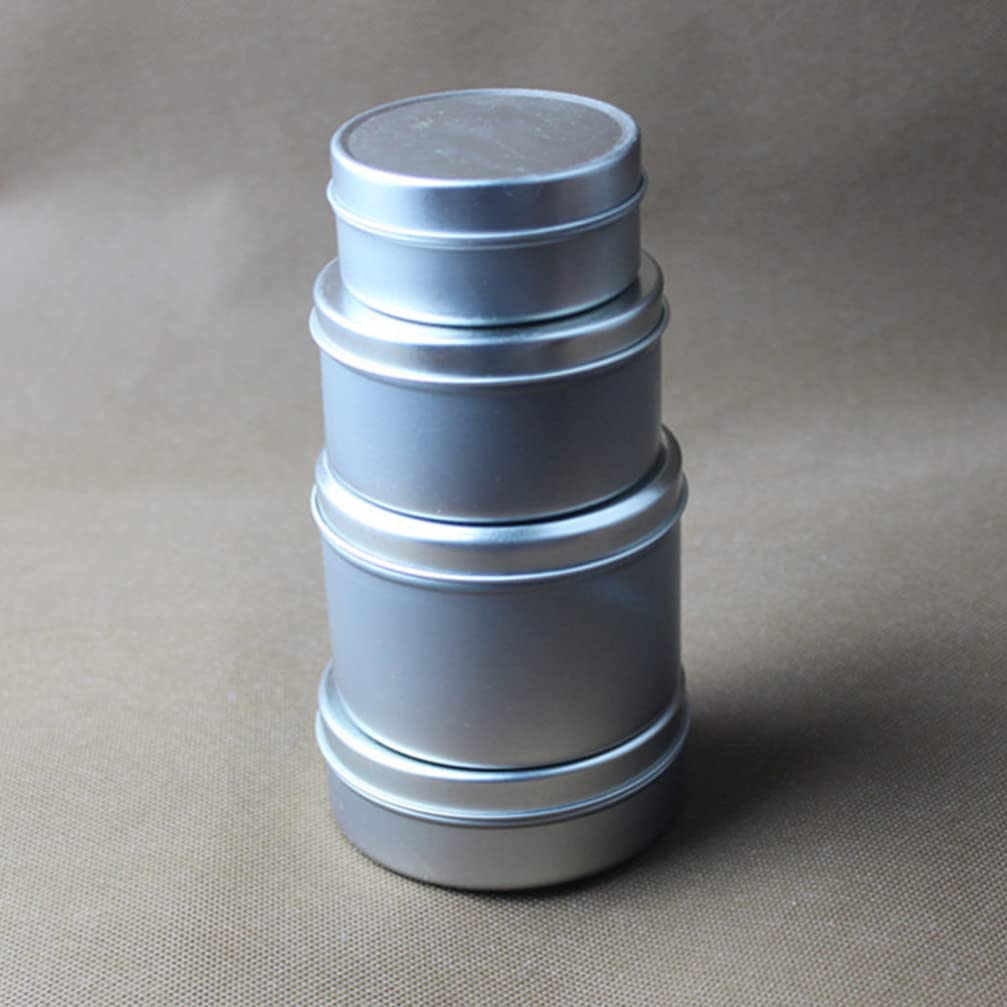BESPORTBLE 4-Piece Travel Tea & Cosmetic Storage Containers - Round Candle Tins, DIY Candle Making, Coffee Cup Holder, Wax Containers, Empty Candy Box - Perfect for Home Decor, Gifts, and Crafting Projects