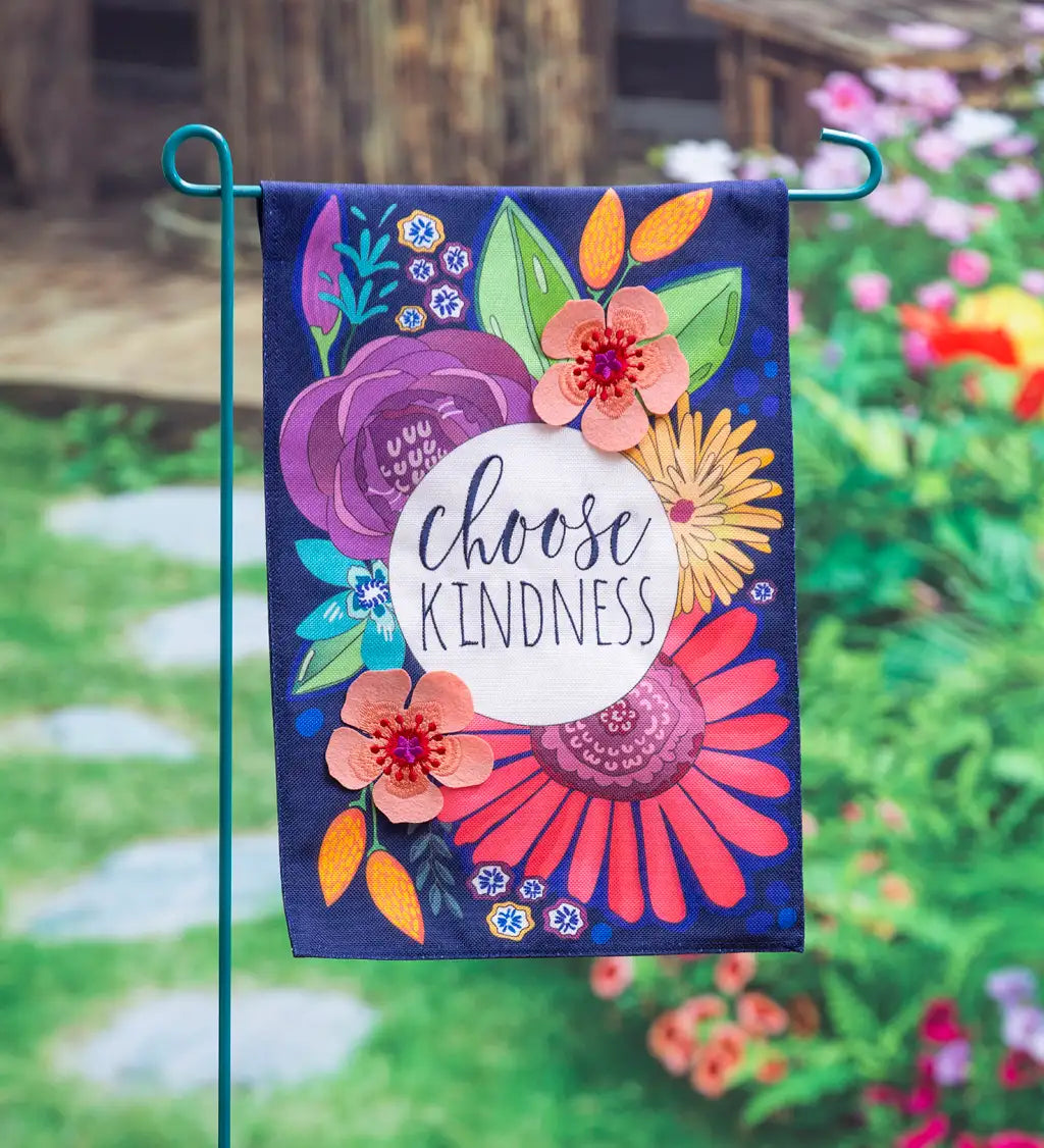 Choose Kindness Garden Burlap Flag - Rustic Outdoor Decor for Yard, Patio & Farmhouse - Perfect for Spring, Summer & Fall Landscaping