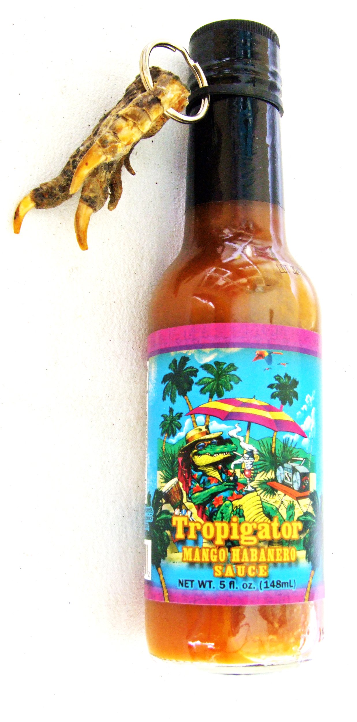 Spicy Mango Habanero Alligator Hot Sauce - Premium Gourmet Hot Sauce with Free Gator Claw - Perfect for Wings, Tacos, Burgers & Seafood