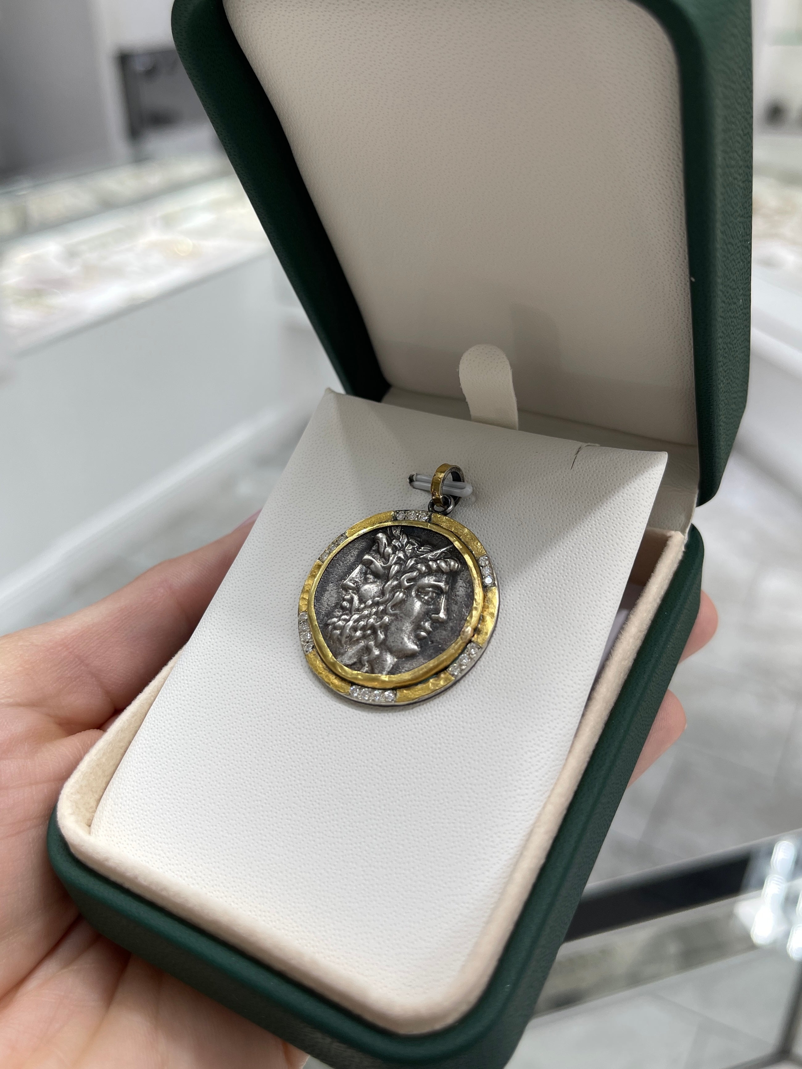 24K Gold & Diamond Medallion Pendant for Men & Women - Luxury Hip Hop Jewelry Gift for Birthday, Anniversary & Special Occasions | Janus & Janus