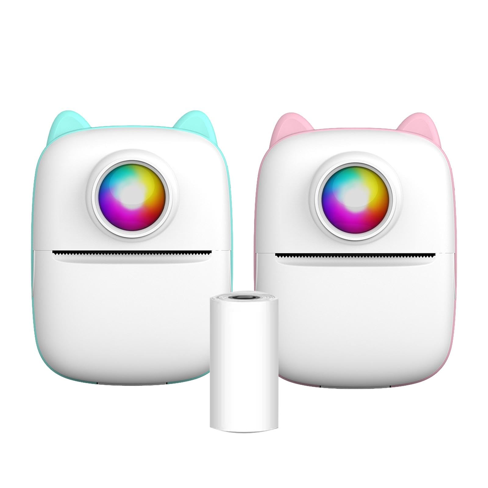 Wireless Compact Photo Printer - Portable Pocket Printer with 1000mAh Battery, Instant Color Printing for Smartphones, Ideal for Travel, Parties & Home Decor