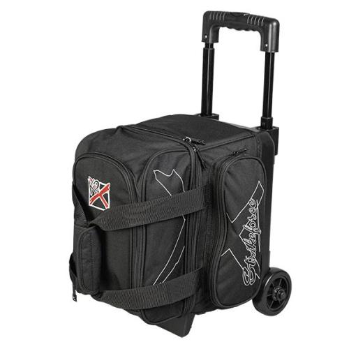 KR Strikeforce Hybrid Single Black Bowling Ball Roller Bag - Durable Bowling Accessory for League Play & Tournament Travel