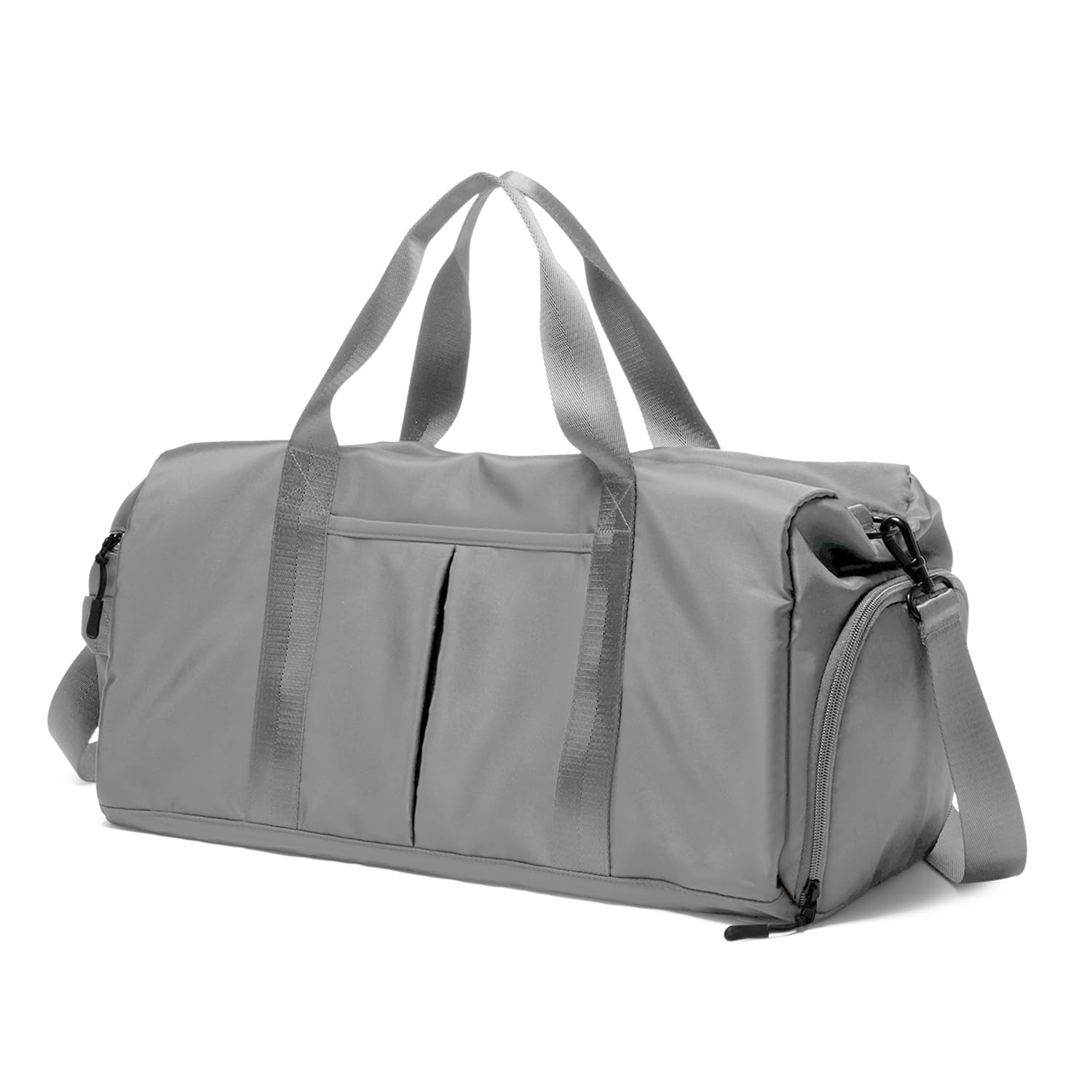 VICTORIATOURIST Water-Resistant Gym & Travel Duffel Bag for Men & Women with Shoe Compartment - Perfect for Sports, Workout, Weekend Trips & Overnight Travel (Silver Gray)