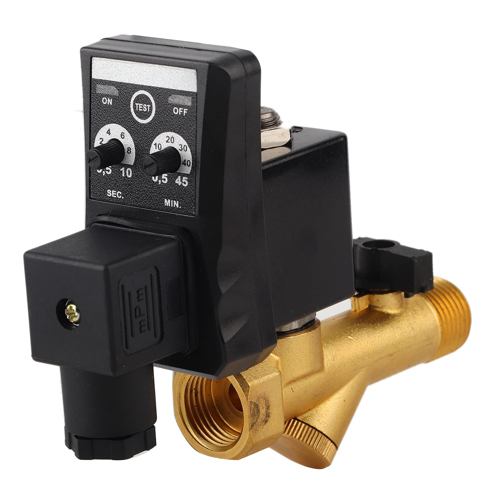 Automatic Electronic Timed Drain Valve G1/2 DN15 - Programmable Compressed Air Condensate Drain for Air Compressor Systems - Perfect for Industrial, Workshop & Pneumatic Equipment Maintenance