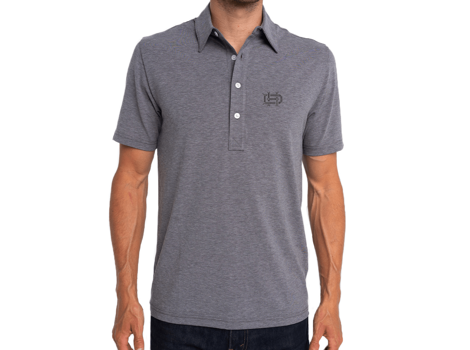 Houston Dynamo Performance Range Polo Shirt - HD Heather Gray - Men's Athletic Fit Soccer Jersey for Training & Casual Wear