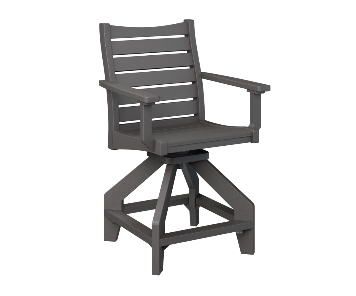 Berlin Gardens Bristol Swivel Counter Chair - Adjustable Height Bar Stool with 360° Rotation, Padded Seat & Backrest - Perfect for Kitchen Islands, Breakfast Bars & Home Decor