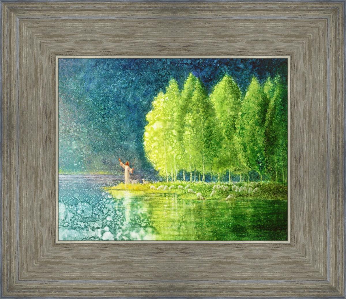 Beside Still Waters - Premium Home Decor & Wall Art for Living Room, Bedroom, Office | Calming Landscape Painting for Relaxation & Meditation Spaces
