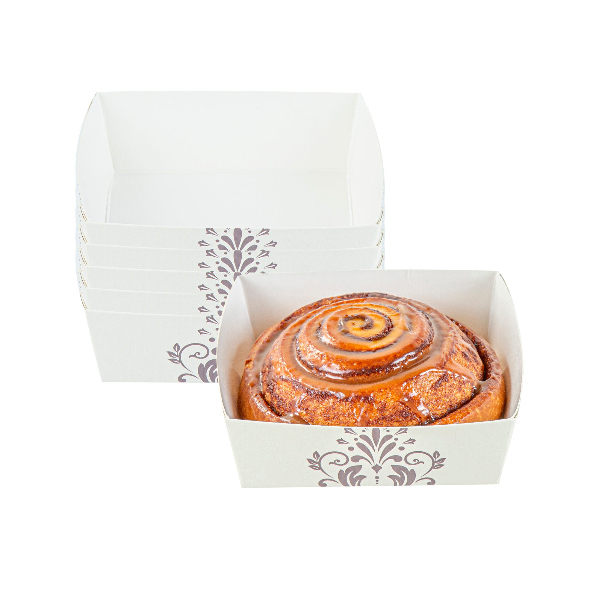Vintage Floral Greaseproof Baking Cups - 8 oz Beige Paper Muffin Liners (4.25