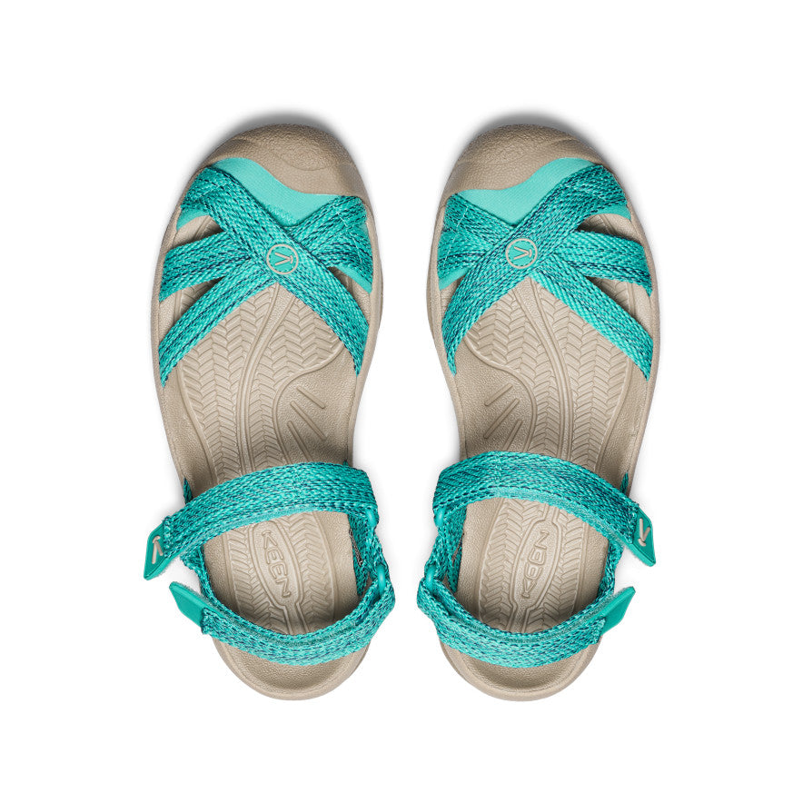 Women's Comfortable Bali Strap Sandals - Bright Aqua Color | Beach, Vacation & Summer Walking Shoes