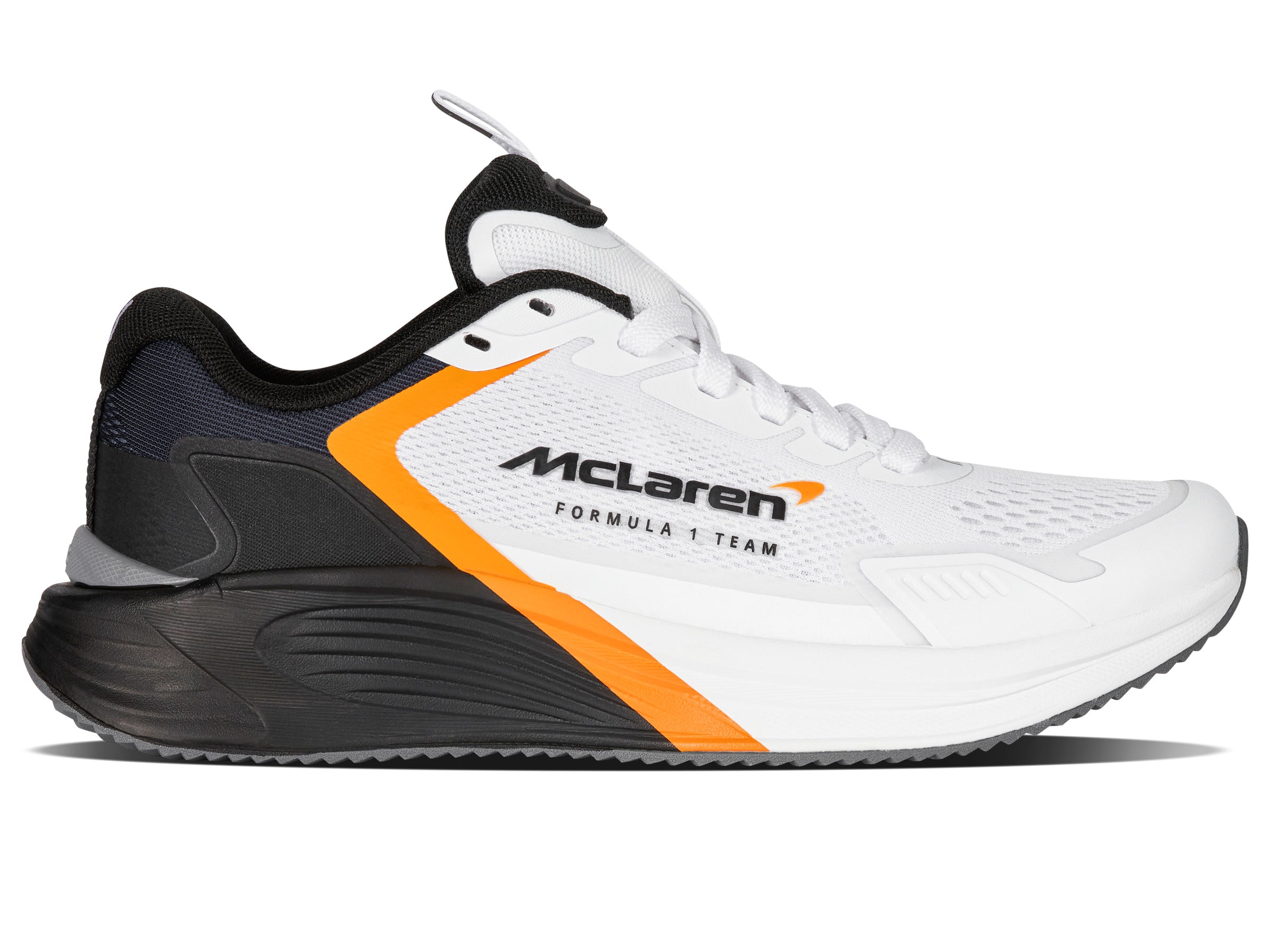 AERO ACTIVE II X MCLAREN F1 Team Running Shoes - White/Black/Papaya - Lightweight Performance Sneakers for Men | Perfect for Jogging, Gym Workouts & Casual Wear