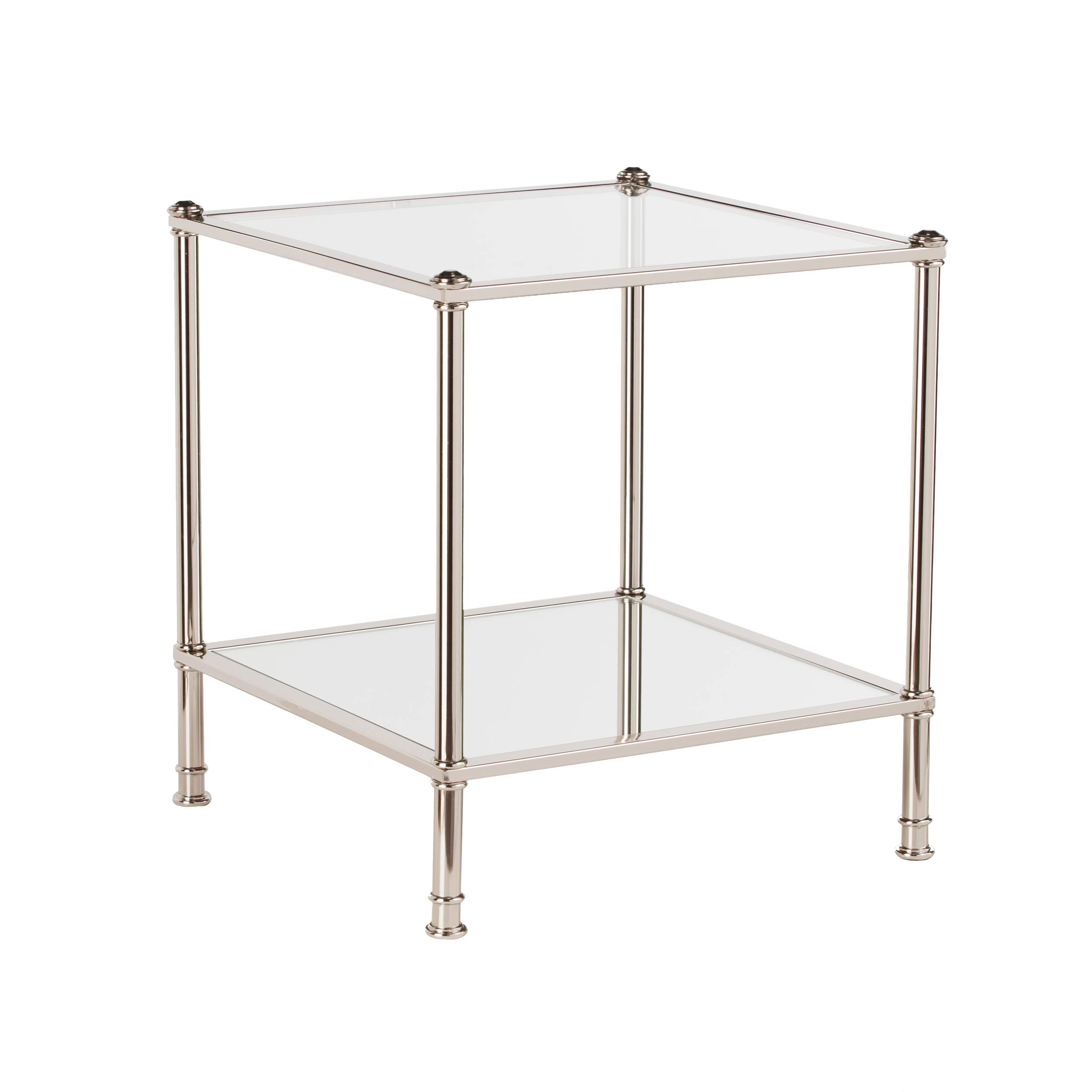 SEI Furniture Paschall End Table - Metallic Silver Finish - Modern Side Table for Living Room, Bedroom & Office - Stylish Accent Table with Durable Metal Frame