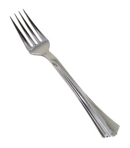 Silver Disposable Forks - 20 Pack | Elegant Plastic Cutlery for Parties, Weddings & Catering | Perfect for Outdoor Events & Picnics