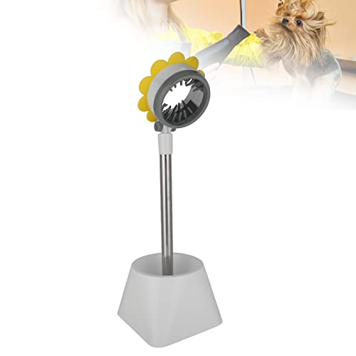 Adjustable Hair Dryer Stand Holder - Professional Stainless Steel & ABS Angle Hair Dryer Organizer for Salon, Home, and Pet Grooming - Perfect for Styling, Drying, and Grooming Dogs & Cats