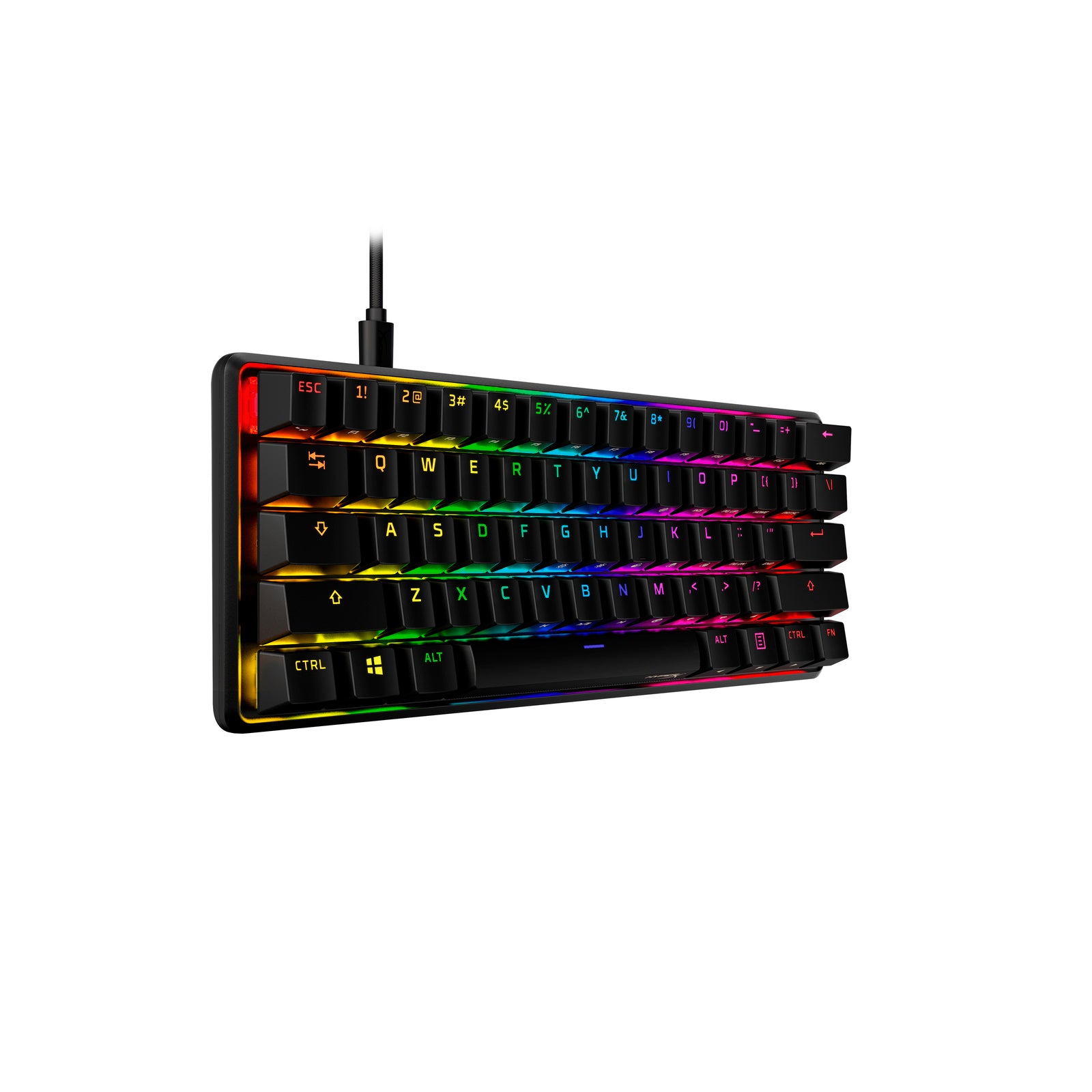 HyperX Alloy Origins 60 Mechanical Gaming Keyboard - Compact 60% RGB Backlit Keyboard with HyperX Red Switches for PC, Mac, PS4, Xbox - Perfect for Esports, Gaming, and Office Work
