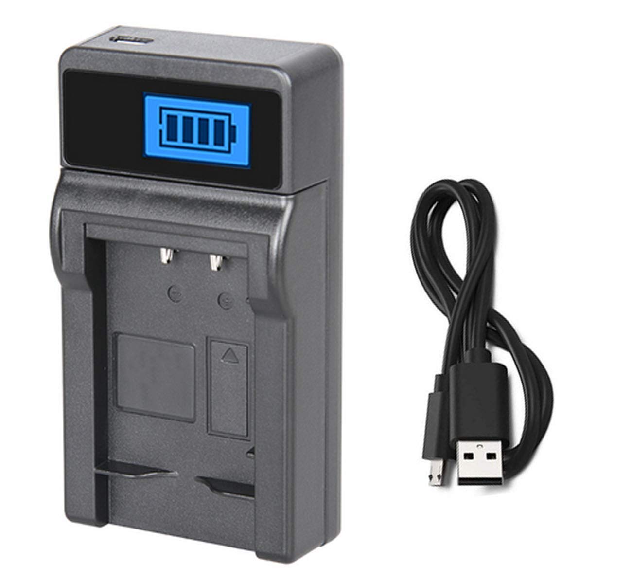 USB Battery Charger for Canon VIXIA HF R60 HF R62 HF R600 HD Camcorders - LCD Display Fast Charging for Travel Vlogging & Home Video Recording
