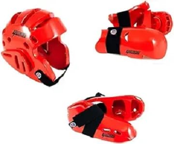 ProForce Lightning Karate Sparring Gear Set - 6-Piece Deluxe Package with Ultra Lightning Kicks & Free Mouth Guard | MMA, Taekwondo, Martial Arts Training Equipment for Adults & Kids