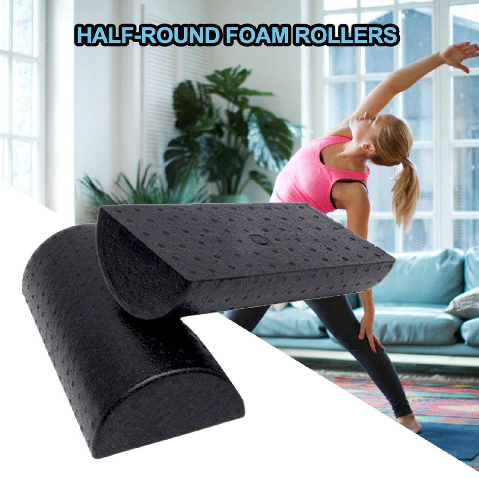 Half Round Foam Roller - Professional Blue Exercise Roller for Yoga, Pilates, Stretching & Core Workouts | Body Conditioning & Balance Training Tool | Perfect for Home Gym, Physical Therapy & Fitness Recovery