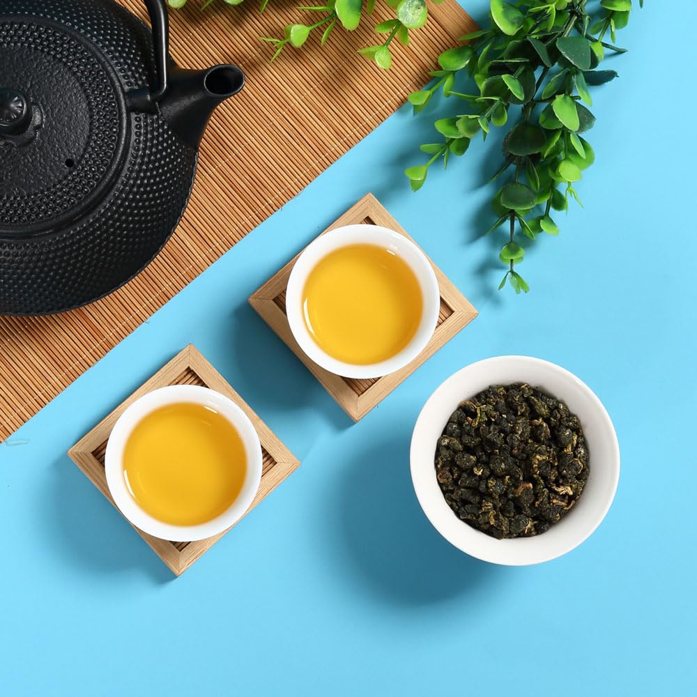 Premium Taiwanese Dong Ding Oolong Tea Loose Leaf - 4 Pack (250g/35.2oz Total) - High Mountain Green Oolong Tea for Daily Brewing, Gift Giving & Relaxation Moments