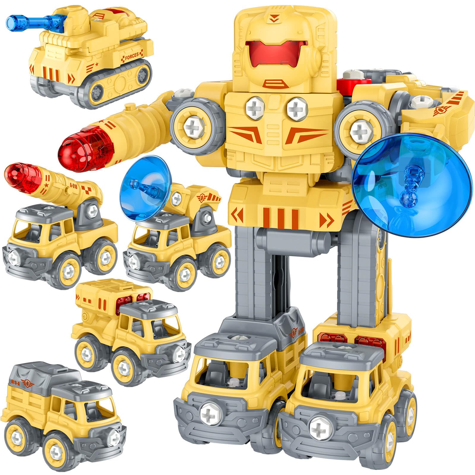 STEM Transforming Robot Car Toys for Kids Ages 5-8 | Educational Vehicle Truck Toys for Boys & Girls | Perfect Birthday Gift for 5-7 Year Olds | Fun Learning & Playtime Activity
