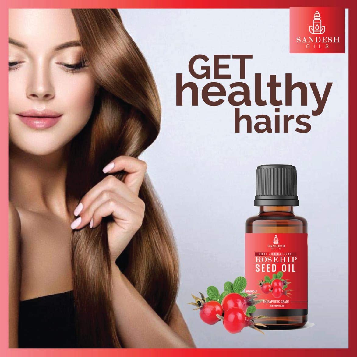 100% Pure Cold-Pressed Rosehip Seed Oil - Lightweight Non-Greasy Face Moisturizer for Dry Skin - Rich in Vitamins A, C & Antioxidants - Natural Hair & Body Treatment - 15ml Bottle - Perfect for Nighttime Skincare & Anti-Aging Routine